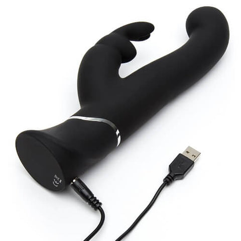 Happy Rabbit G-Spot Stroker Rabbit Vibrator Black Waterproof with Dual Motors and 15 Functions VIBRATORS-RABBIT-MULTI