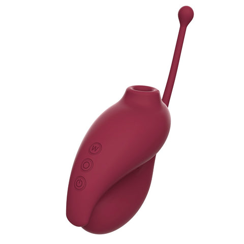 Adrien Lastic Inspiration Clitoral Suction Stimulator and Vibrating Egg with Remote Control in Burgundy Air Pulsation