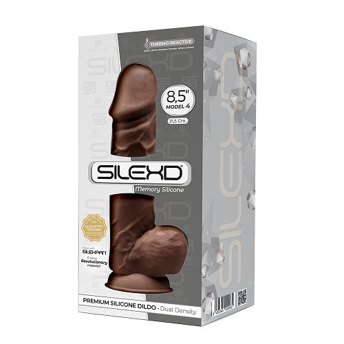 Silexd 8.5 Inch Brown Realistic Dual Density Silicone Dildo with Suction Cup Base > Realistic Dildos and Vibes > Realistic Dildos