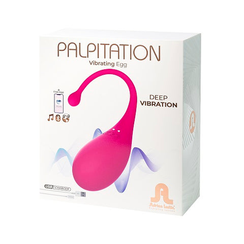 Adrien Lastic Palpitation Pink Silicone Vibrating Egg with Nine Function Modes and Remote Control App EGGS