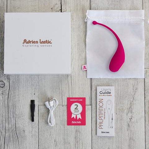 Adrien Lastic Palpitation Pink Silicone Vibrating Egg with Nine Function Modes and Remote Control App EGGS