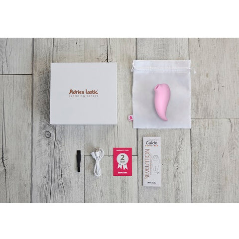 Adrien Lastic Revelation Pink Clitoral Suction Stimulator with Battery and Nine Function Modes Air Pulsation