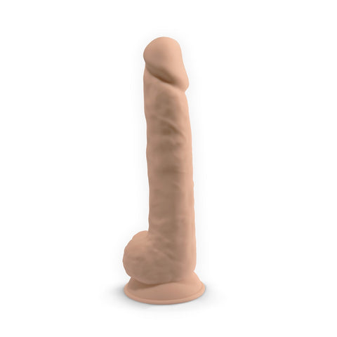 Silexd 15 Inch Model 1 Flesh Premium Silicone Dildo with Suction Cup Base Dongs Realistic