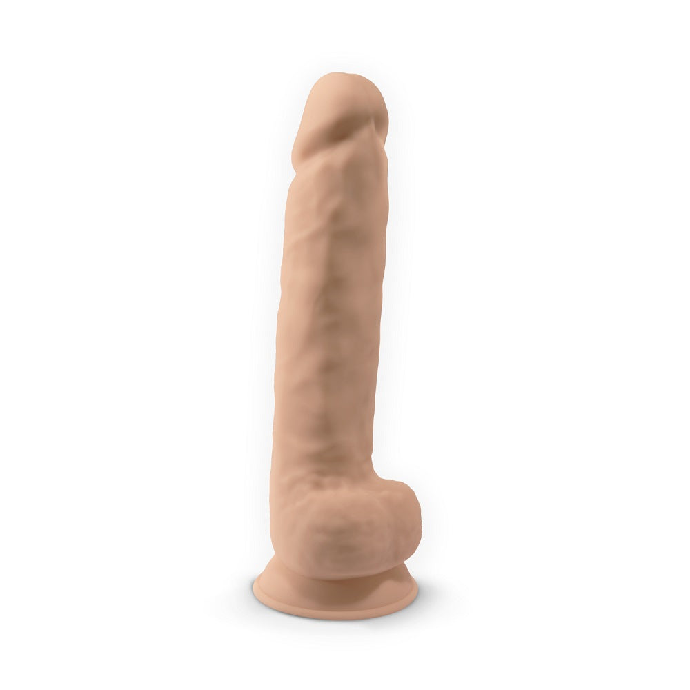 Silexd 15 Inch Model 1 Flesh Premium Silicone Dildo with Suction Cup Base Dongs Realistic