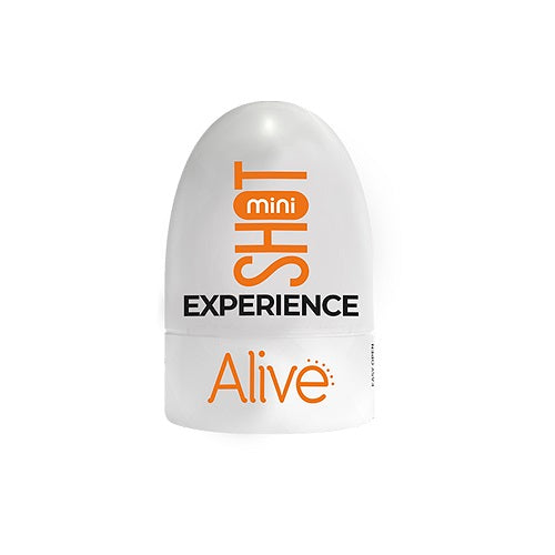 Alive Mini Shot Masturbator Compact Travel-Sized Strokerl White and Orange Default Title > Sex Toys For Men > Masturbators > Manual