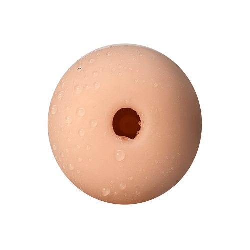 Alive Mini Shot Masturbator Compact Travel-Sized Stroker with Realistic TPE Material White and Orange Strokers - Manual