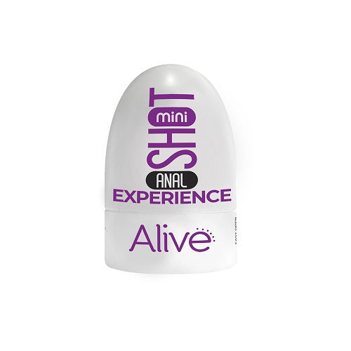 Alive Mini Shot Masturbator Ass Compact Anal Experience White and Purple Default Title Strokers - Cup|Egg