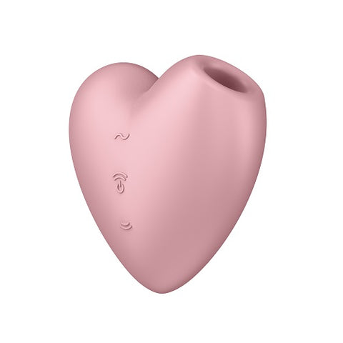 Satisfyer Cutie Heart Vibrator Pink Light Red Air Pulsation Stimulator Air Pulsation