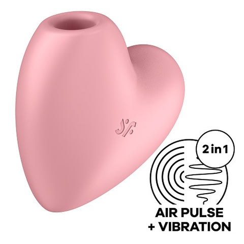 Satisfyer Cutie Heart Vibrator Pink Light Red Air Pulsation Stimulator Air Pulsation