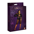 Moonlight Plus Model 03 Black Mesh Dress with Long Sleeves and Straps > Clothes > Dresses and Chemises