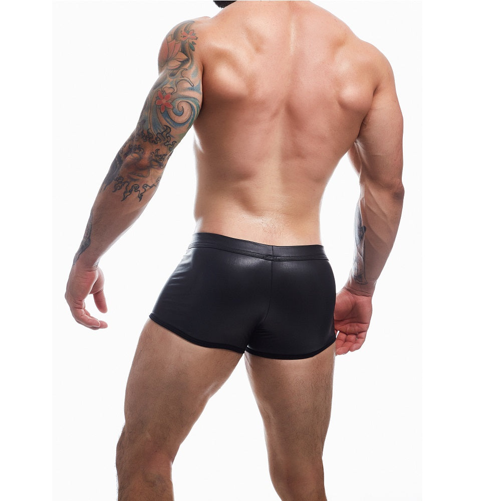 Cut 4 Men Peekaboo Mini Pants Small Black Mens G-Strings