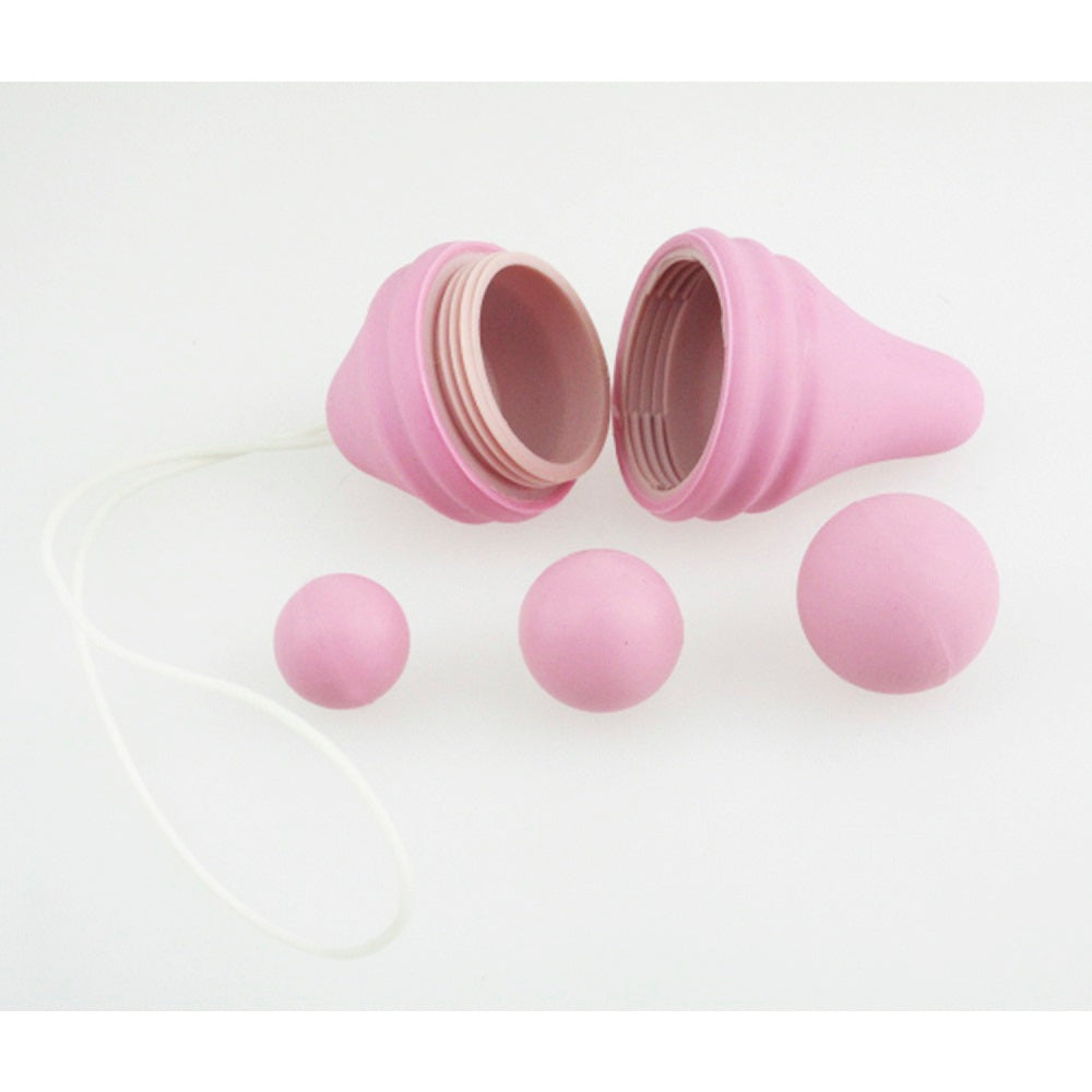 Femintimate Pelvix Pink Extra Soft Silicone Pelvic Floor Rehabilitation Tool with 3 Weighted Balls 9.5g 17.5g 35g Phthalate Free Default Title Kegel & Pelvic Exercisers