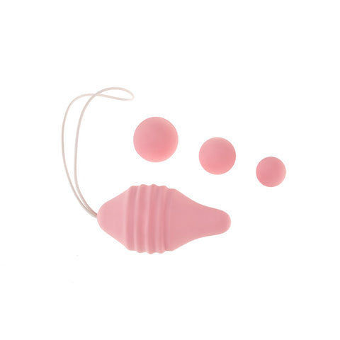 Femintimate Pelvix Pink Extra Soft Silicone Pelvic Floor Rehabilitation Tool with 3 Weighted Balls 9.5g 17.5g 35g Phthalate Free Kegel & Pelvic Exercisers