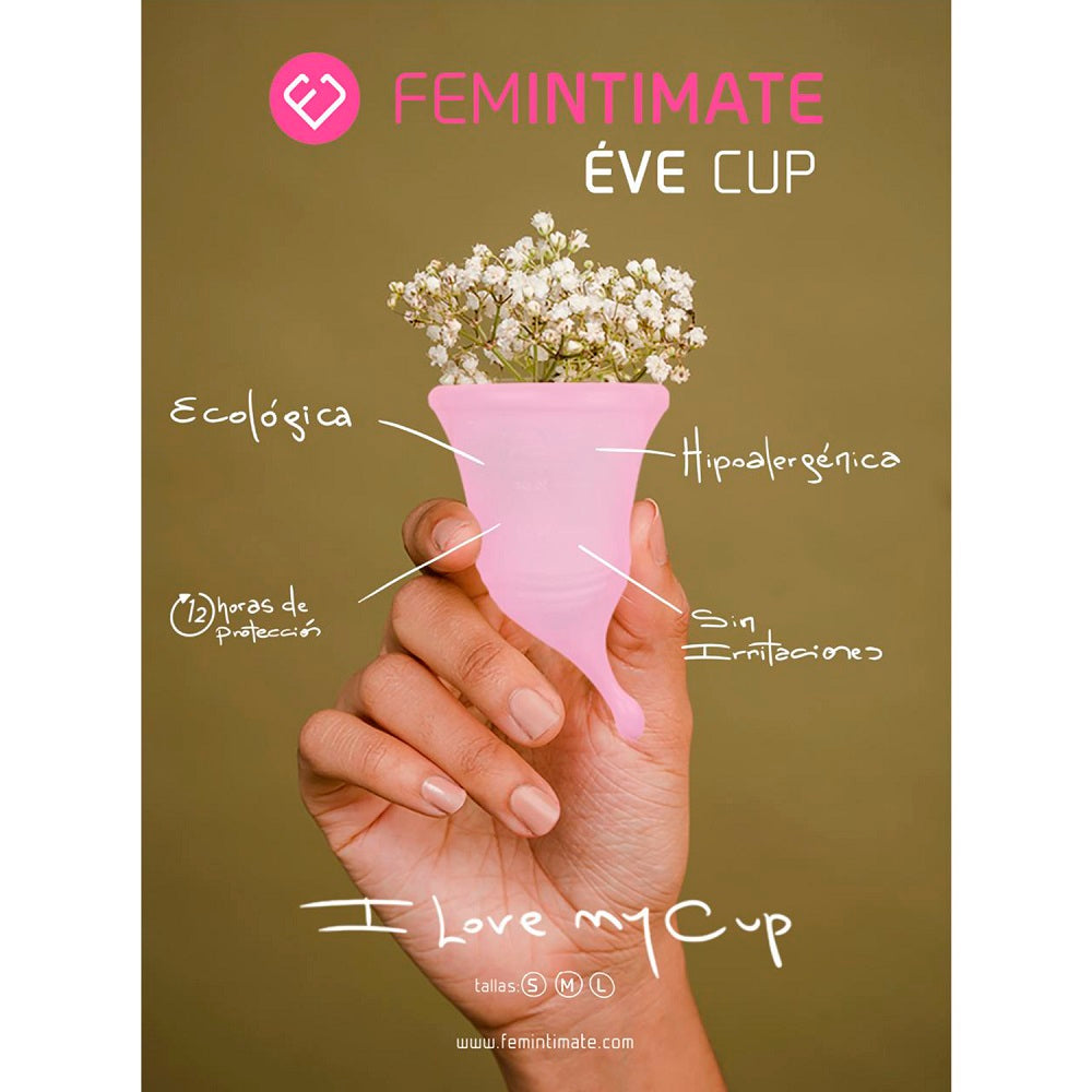 Femintimate Eve Cup S Menstrual Cup Rosa 4 cm Diameter 6.8 cm Height Medical Grade Silicone Feminine Care