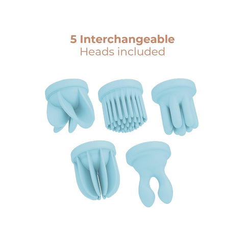 Adrien Lastic Caress Blue Rotating Massager with 5 Interchangeable Heads > Vibrators > Standard Vibrators