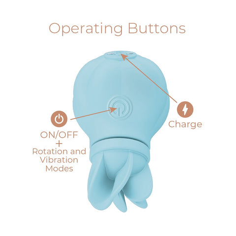 Adrien Lastic Caress Blue Rotating Massager with 5 Interchangeable Heads > Vibrators > Standard Vibrators