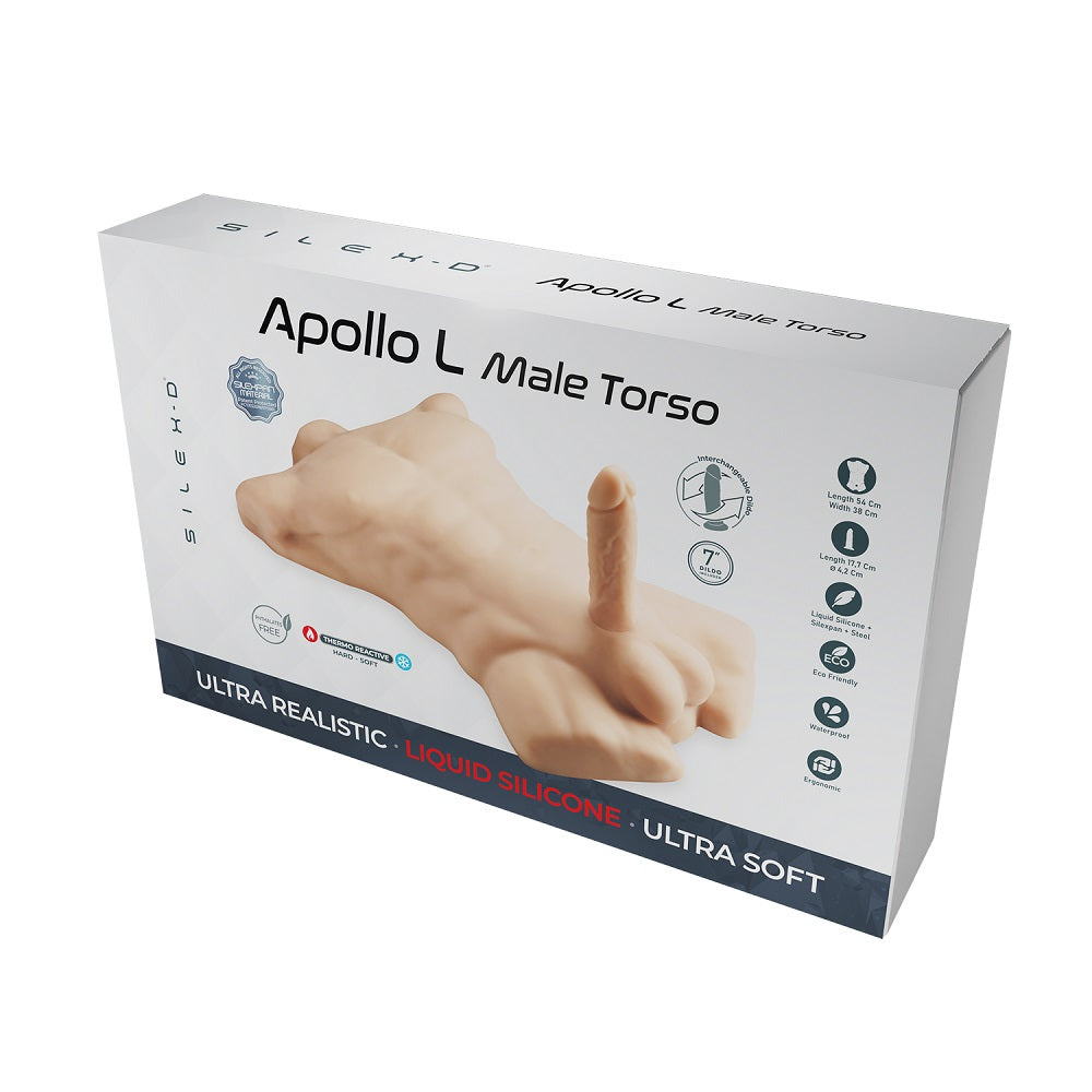 Silexd Liquid Silicone Flesh Male Torso with 7" Interchangeable Dildo > Sex Toys > Sex Dolls > Premium