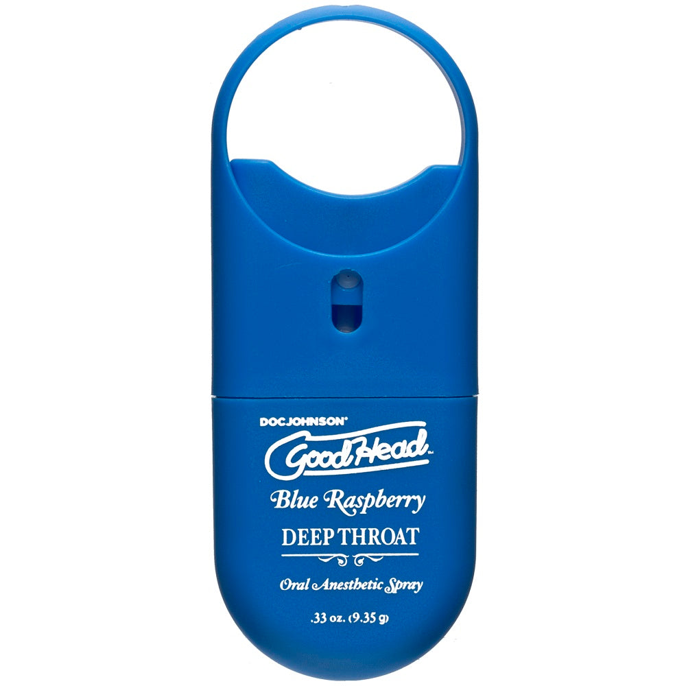 GoodHead Deep Throat Spray To-Go – Oral Numbing Spray - Blue Raspberry 9ml Default Title > Lube > Oral Gels & Sprays
