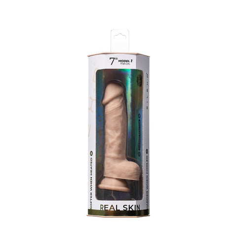 Silexd 7 Inch Real Skin Flesh - Dildo with Balls Dongs Realistic
