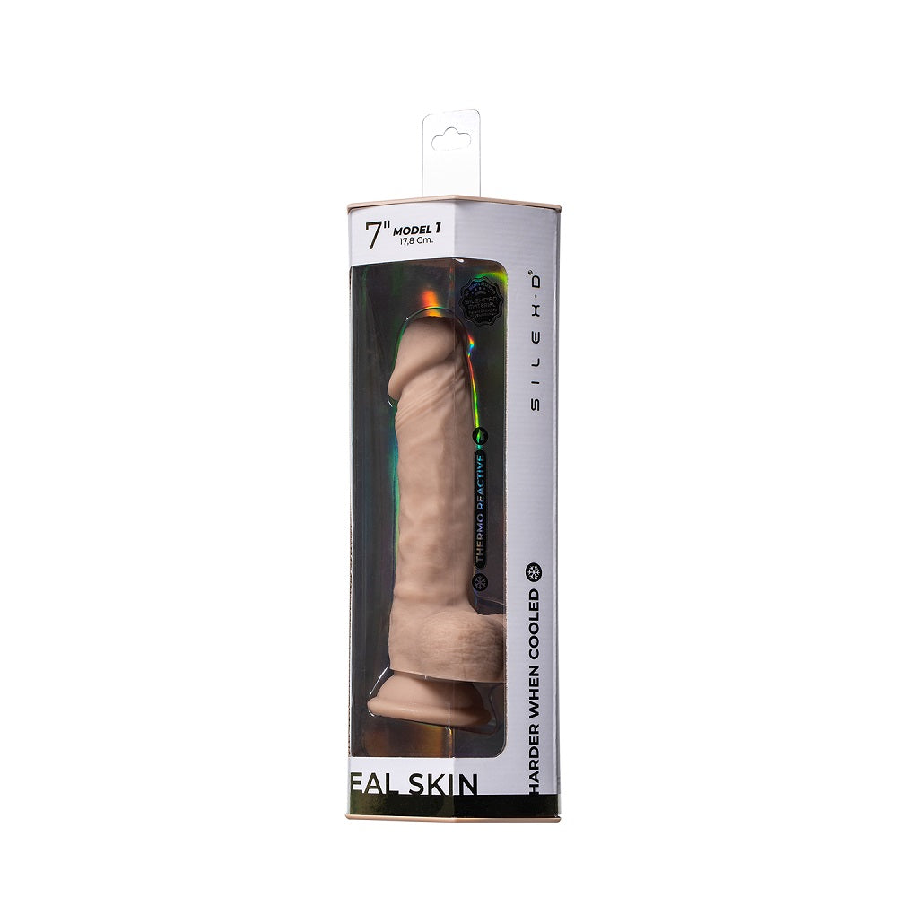 Silexd 7 Inch Real Skin Flesh - Dildo with Balls > Dildos > Realistic Dildos