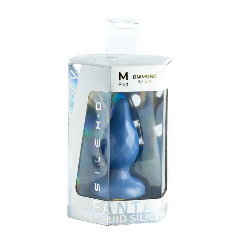SilexD Fantasy Collection 3.6 Inch Diamond Medium Butt Plug – Silicone Butt Plug > Anal Range > Jewel Butt Plugs