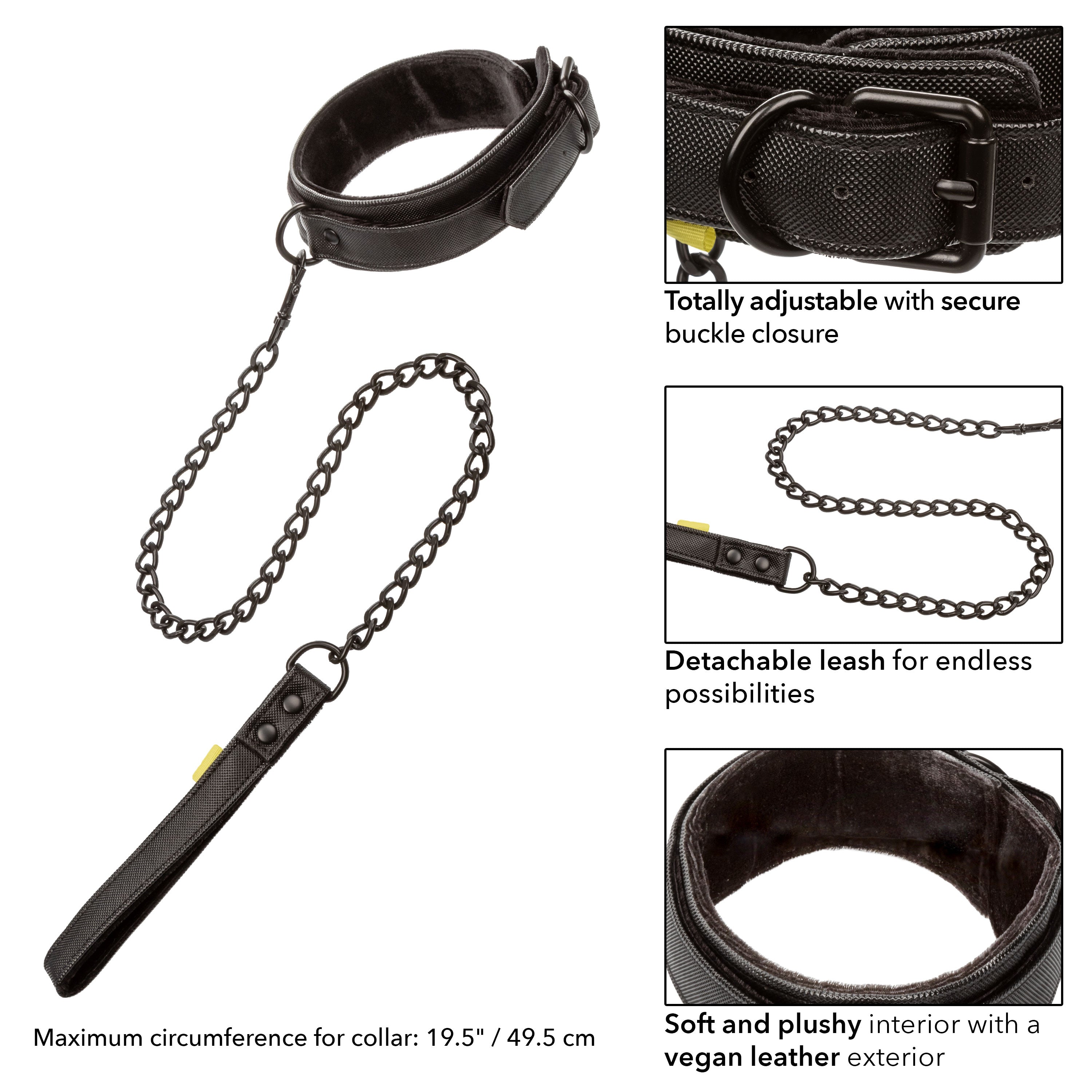 Boundless Collar and Leash Set – Adjustable Bondage Accessories > Bondage Gear > Collars & Leashes