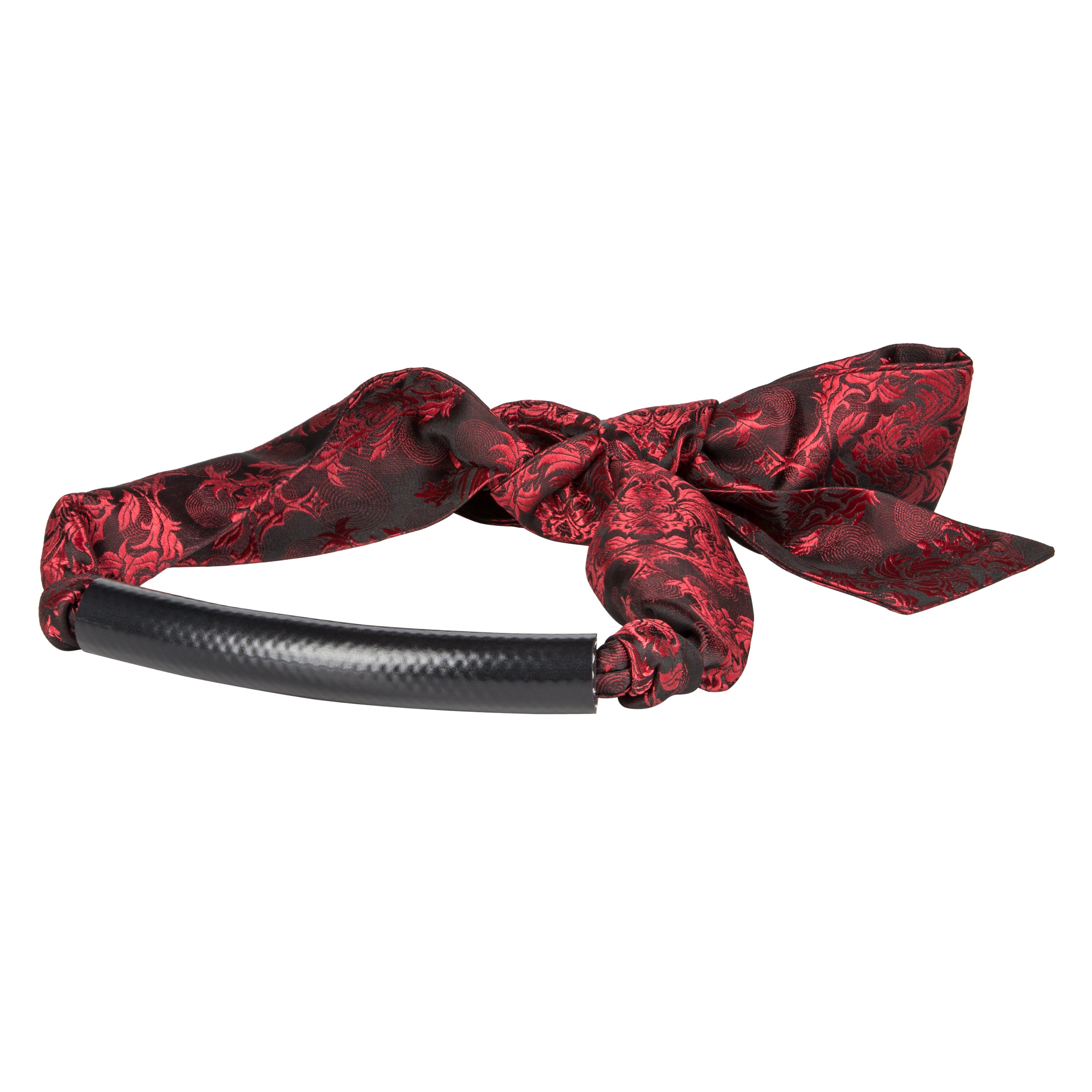 Scandal Bar Gag with Black PVC Plastic Bar and Red Black Brocade Double-Padded Strap > Bondage Gear > Gags and Bits