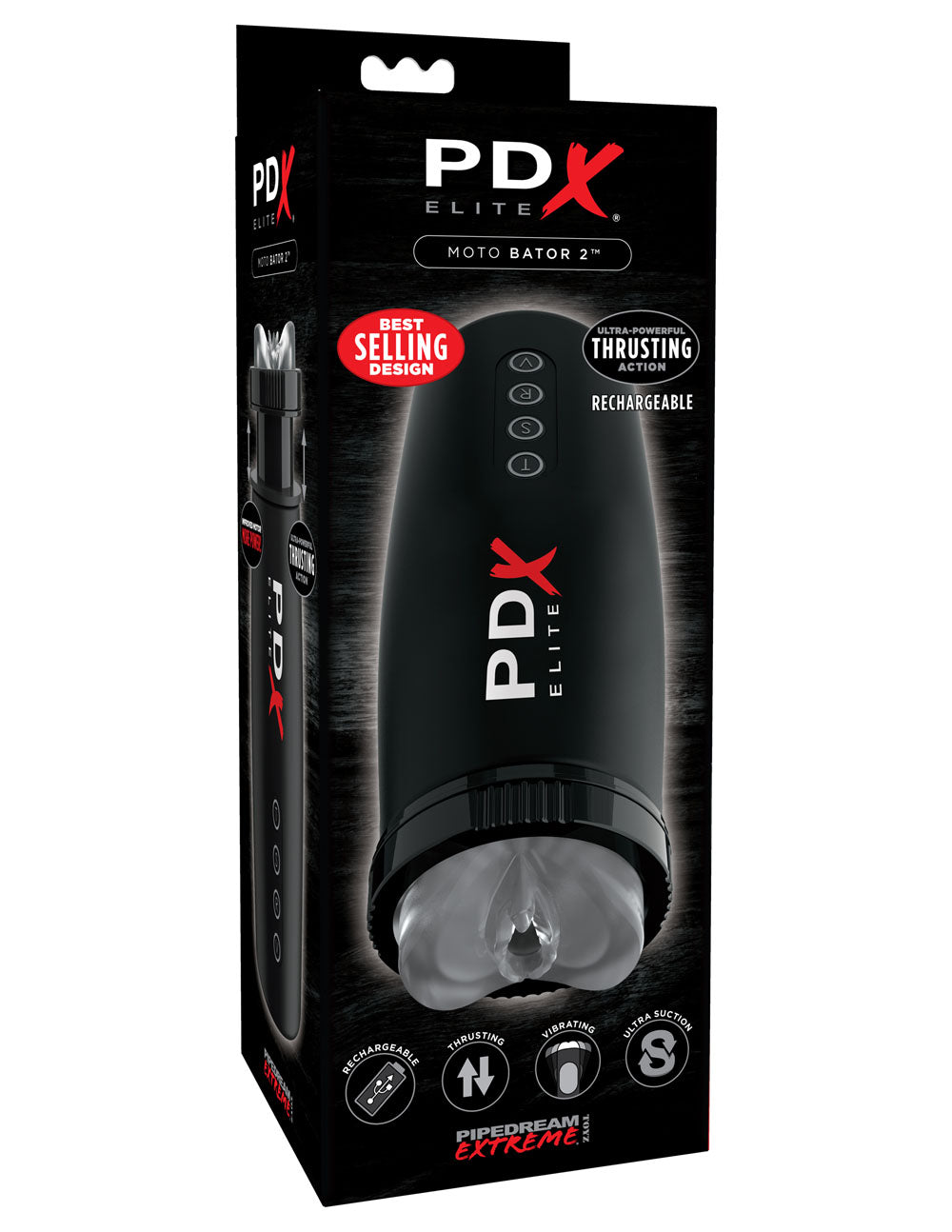 Pipedream Extreme Toyz Elite Motobator 2 Powered Masturbator Black Strokers - Auto