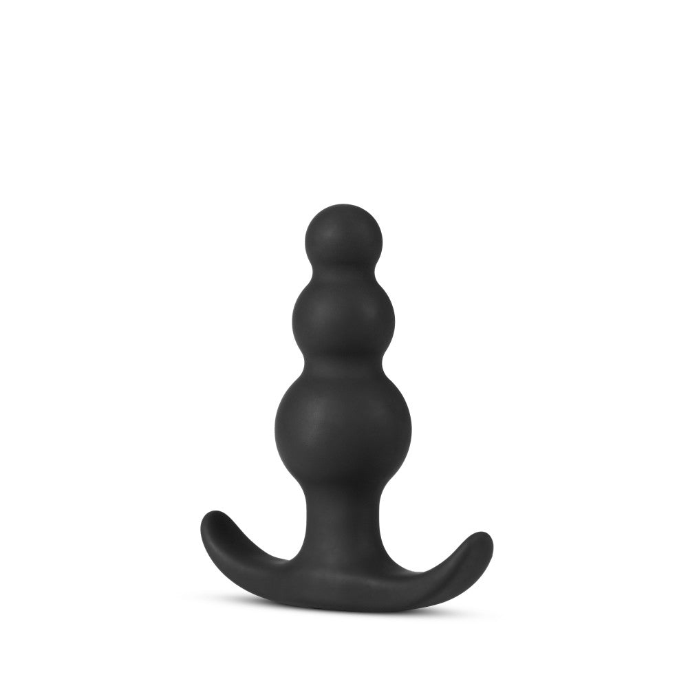 Anal Adventures Platinum Beaded Plug Black 7.6 Cm > Anal Range > Prostate Plugs