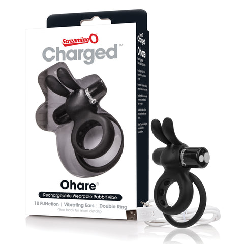 Charged Ohare – Rechargeable Double Cock Ring Rabbit Vibrator > Sex Toys > Couples Toys