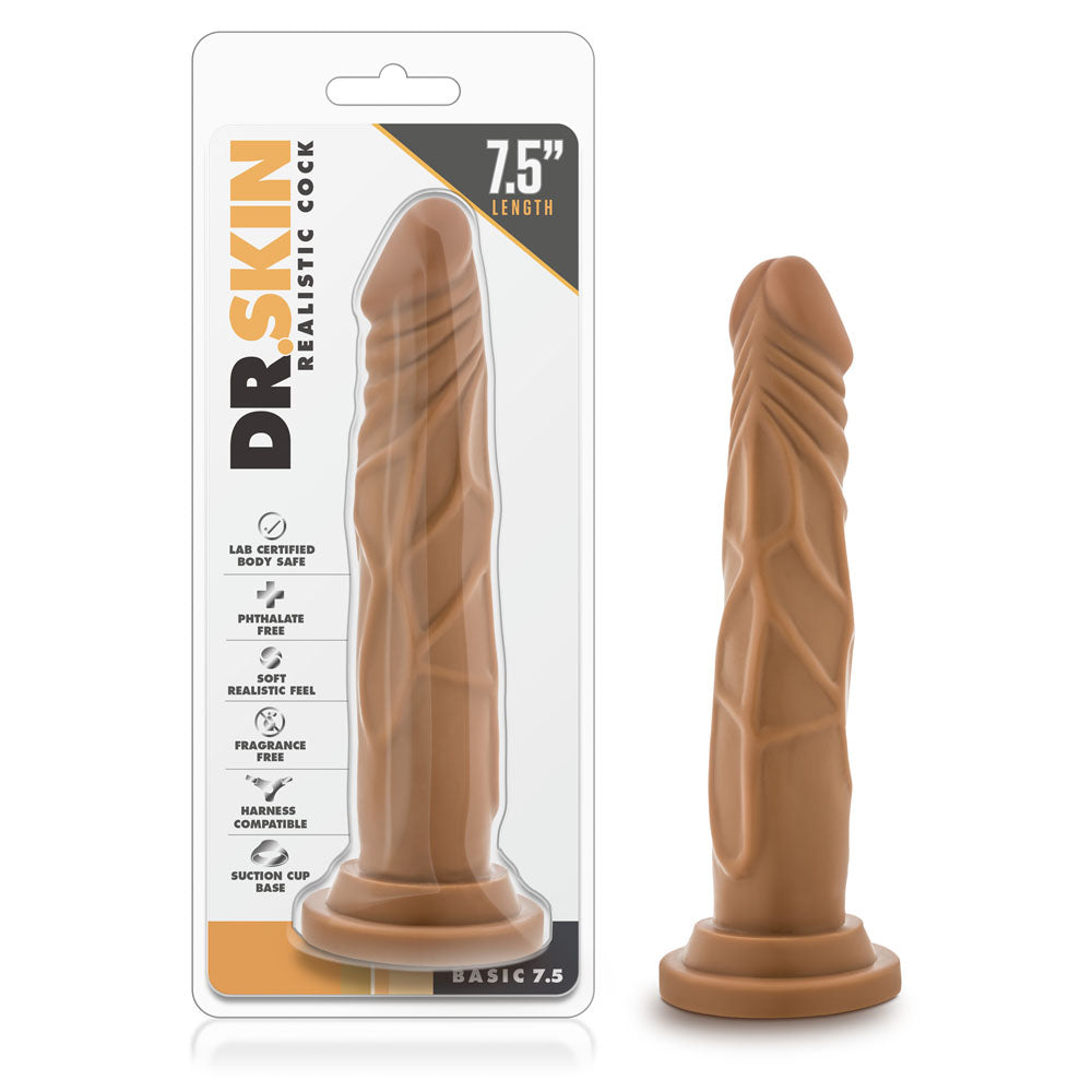 Dr Skin Realistic Basic Dildo with Suction Cup – 7, 7.5 and 8.5 Inch > Dildos > Slim Dildos