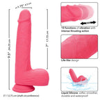 Rumbling Thrusting Silicone Stud Vibrator Pink 7 Inch > Dildos > Realistic Dildos