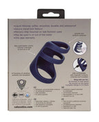 Viceroy Triple Cock Cage Liquid Silicone Ring with 10 Vibration Functions, Blue, 3.5in x 2in > Bondage Gear > Male Chastity