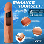 JOCK Enhancers 1.5 Inch Vibrating Penis Extension with Remote - Light, Medium or Dark > Sex Toys For Men > Penis Sleeves