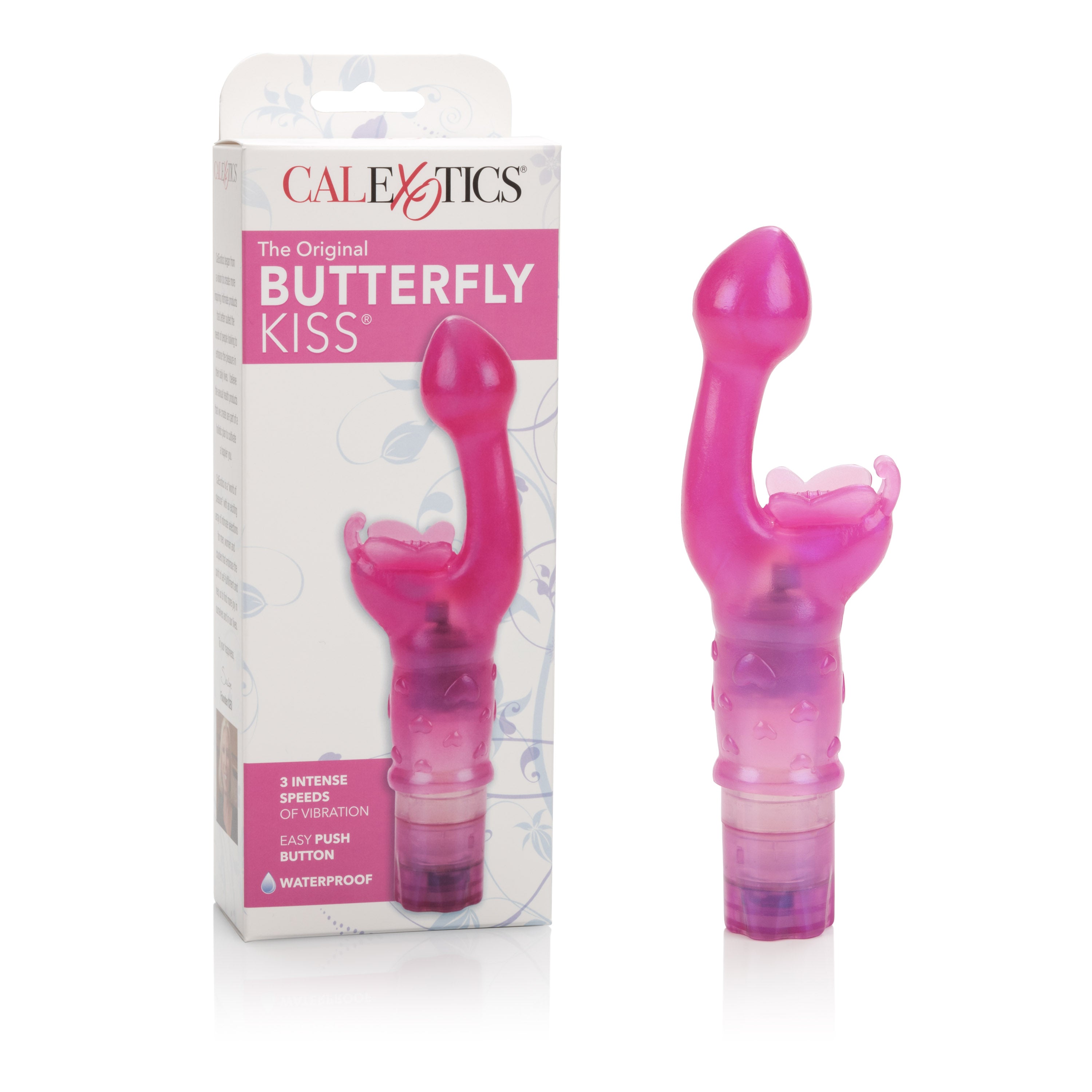 The Original Butterfly Kiss Pink Curvy Multi-Speed G-Spot and Clitoral Massager 2.75 Inch Vibrators - G Spot