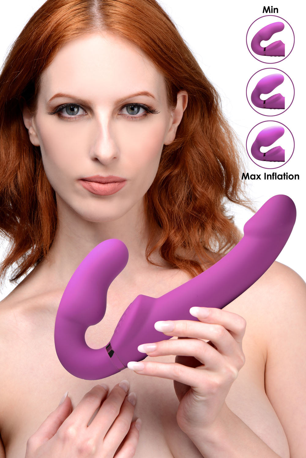 Worlds First Remote Control Inflatable Ergo-Fit Strapless Strap-On – Remote-Controlled Strapless Strap-On (9.5) > Dildos > Strapless Strap Ons