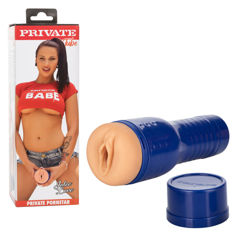 Private Tube Jolee Love Pussy Masturbator with Adjustable Suction and Storage Lid 10.25 Inch Real Skin Technology > Sex Toys For Men > Masturbators > Pornstar