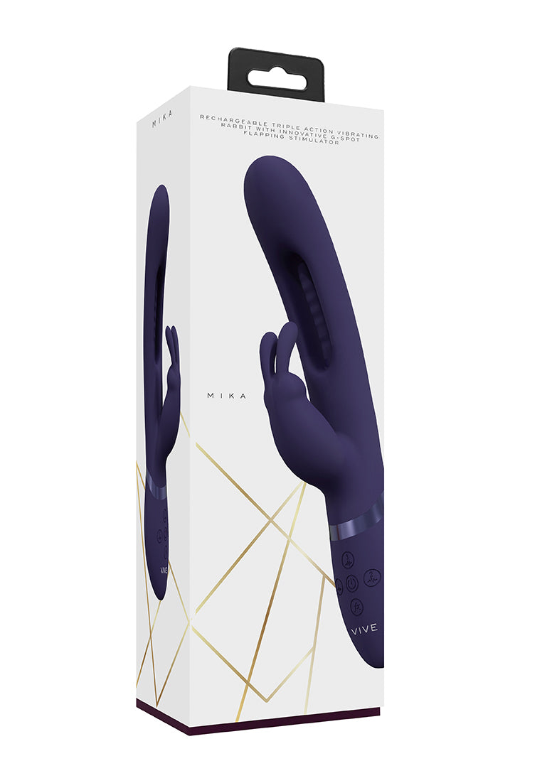 Vive Mika Flapping Tongue Rabbit Vibrator Deep Purple Purple > Vibrators > Ladies > Rabbit