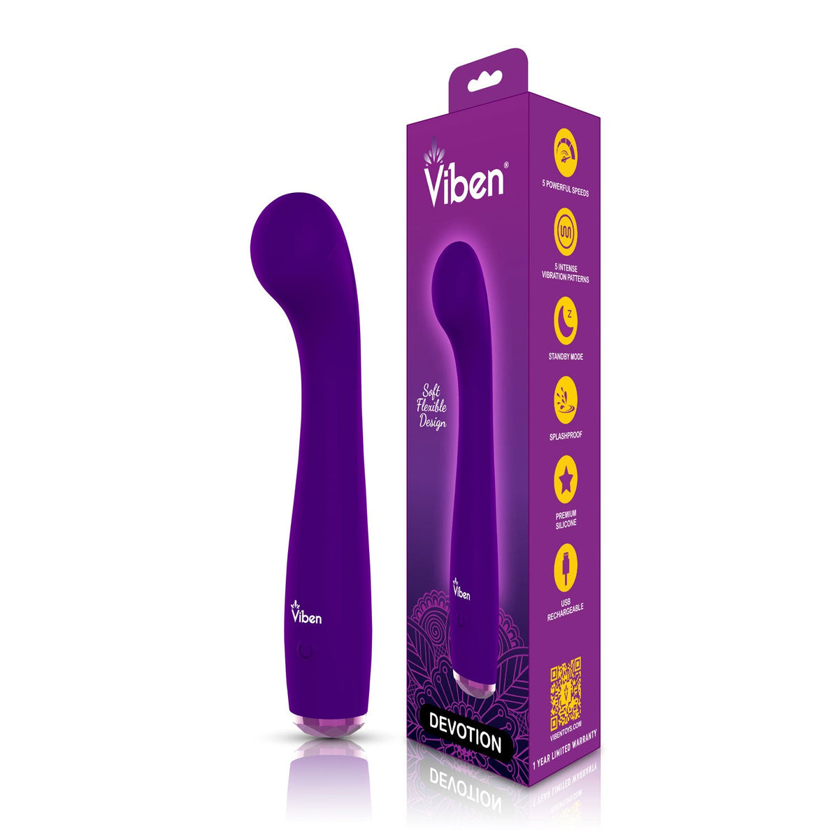 Viben Devotion G-Spot Vibrator – Sleek Design