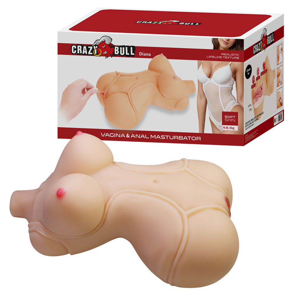 Diana – Realistic Vagina and Anal Masturbator with Weighted Core > Sex Toys For Men > Assbators