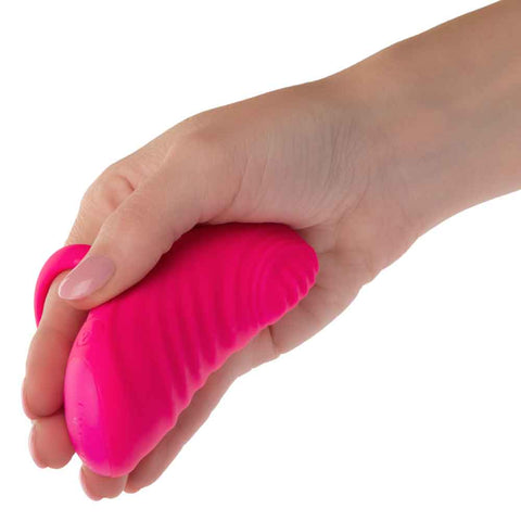 Envy Handheld Thumping Massager Pink Silicone Waterproof with Dual Motors and 3 Speeds, 7 Functions, USB Rechargeable Finger Stimulator