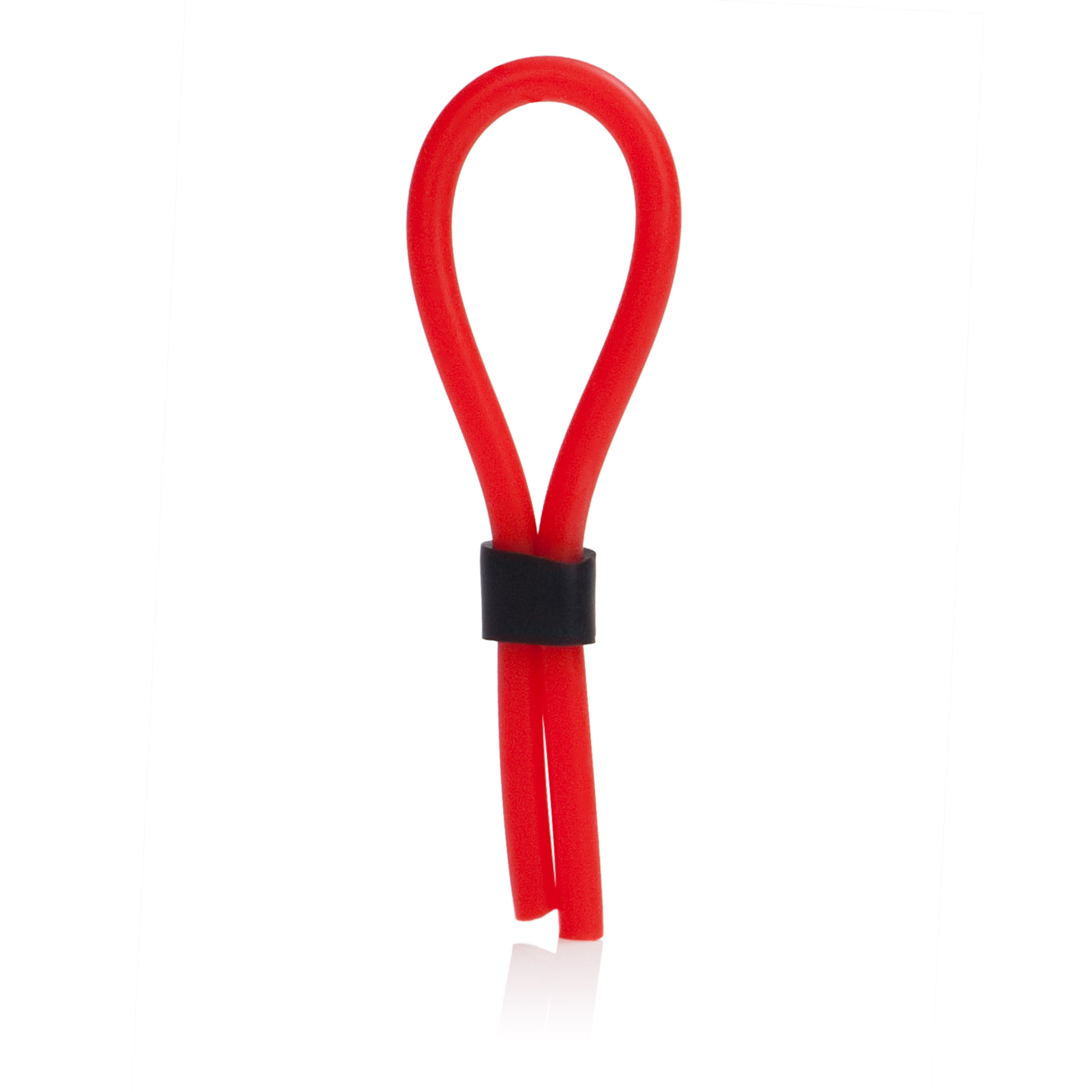 Silicone Stud Lasso Red Adjustable Erection Enhancer 5 Inch Flexible Stretchy Loop COCK RINGS