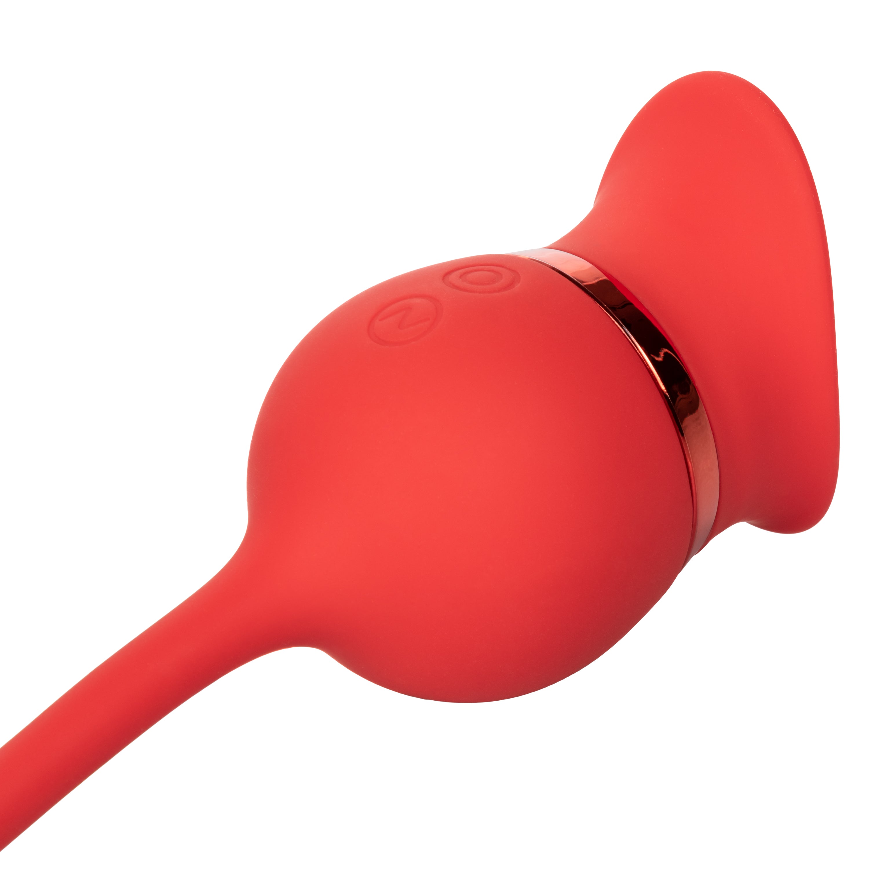French Kiss Casanova Red Silicone Dual Motor Vibrating Massager with Flickering Teaser and USB Rechargeable Battery Finger Stimulator
