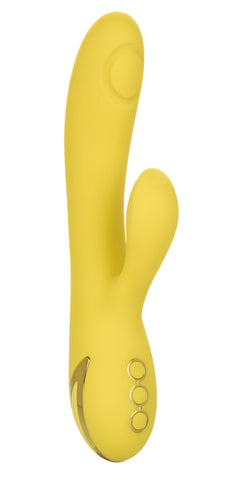 California Dreaming San Diego Seduction Yellow Silicone Dual-Action Massager with Triple Motors and 10 Functions > Vibrators > Ladies > Rabbit