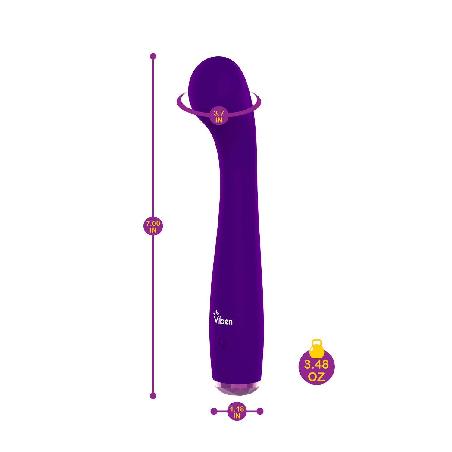 Viben Devotion Violet G-Spot Vibrator – Smooth Silicone Intense Stimulation Device Secondary image