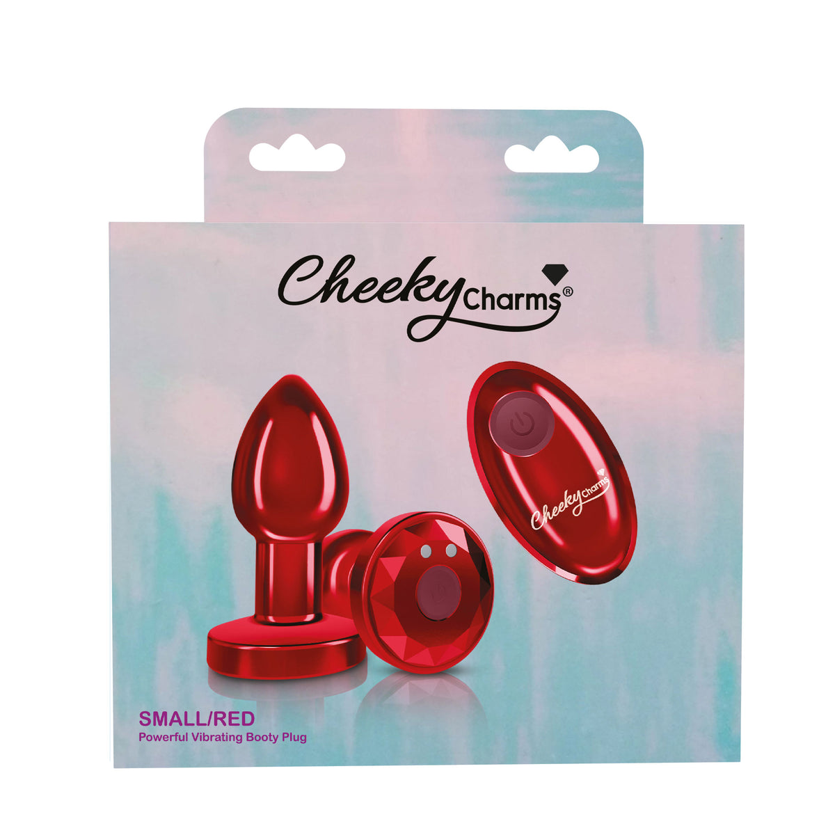 Cheeky Charms Red Vibrating Metal Butt Plug Small > Anal Range > Vibrating Butt Plugs