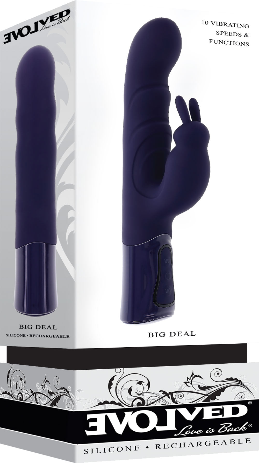 Evolved Big Deal 25.7 cm Rabbit Vibrator Purple > Vibrators > Ladies > Rabbit