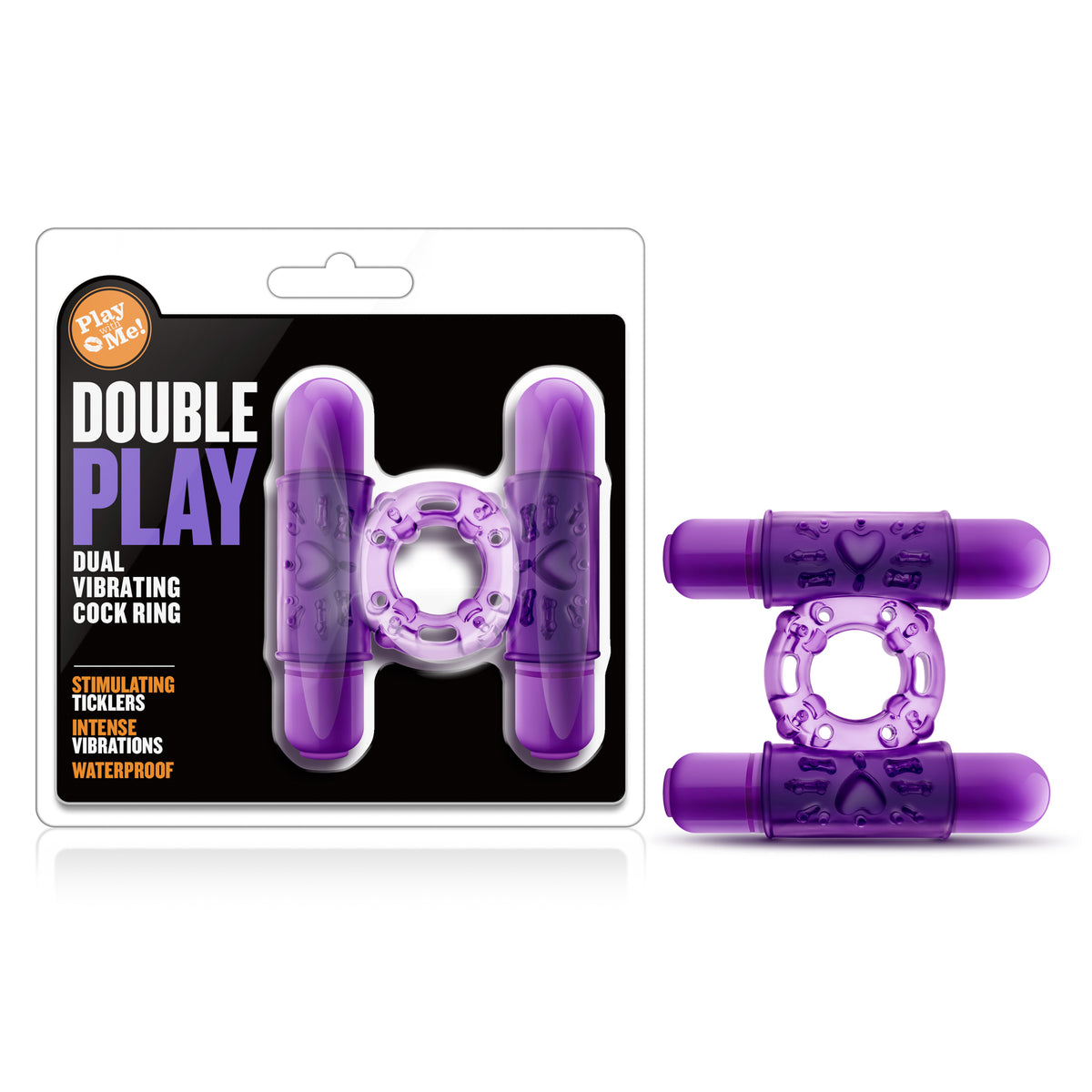 Play With Me Double Play – Dual Vibrating Cock Ring > Cock Ring > Vibrating