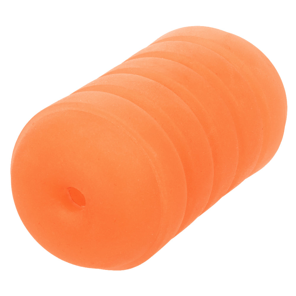 Pop Sock Ribbed Reversible Stroker Soft Tight Stretchy Material Orange > Sex Toys For Men > Masturbators Cup