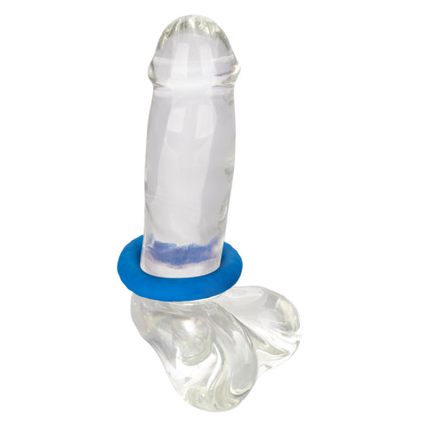 Link Up Ultra-Soft Max Neon Blue Silicone Enhancer Ring COCK RINGS